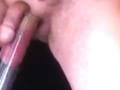 pumping my balls and penis and cumming