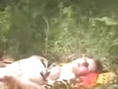 woman caught wanking outdoors - spycam