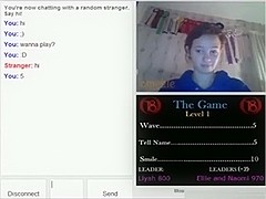 Cute brunette girl plays a sex game on omegle
