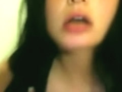 Pretty emo teen strips for webcam
