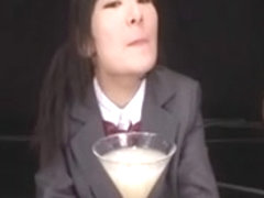Ryoko Hirosaki gokkun drink. CENSORED