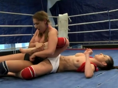 Orsay fighting with Valentina Chevallier and enjoying her tits