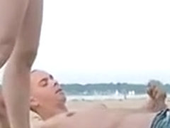 Brave Girl Mounts His Dick on the Beach