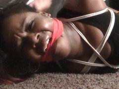Ebony BBW hottie Tierra gets tied and tortured