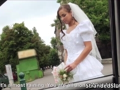 Amirah a runaway bride gets fucked hard on a lonely street