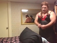 MISTRESS LEATHER MAKES HER SISSY ASS LOSER OF A CUCK PAY