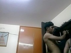 bengali gf getting clothed up after having sex