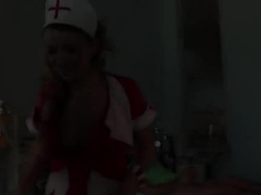 Booty nurse gets pounded by a patient and a doctor