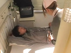 Japanese nurse caught on cameras while fucking her patient