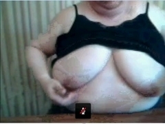 big beautiful woman older on web camera