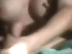Busty wife obediently strokes my schlong to make me cum