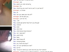 girl has cybersex with a stranger on omegle and talks dirty