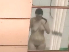 Spy girl takes a shower