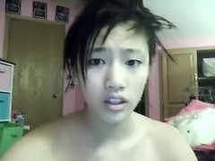 mega cute oriental immature on web camera