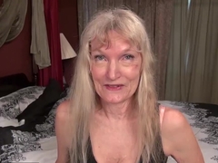USAWIVES - Blonde granny Cindy enjoys her time alone