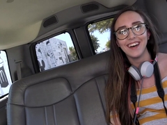Charlie Stevens in Amateur with glasses gets fucked on BangBus