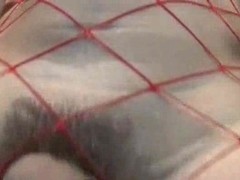 Mad sex with a tranny in fishnet