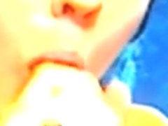 Slim brunette hair stripped in webcam