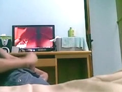 Young Boy Wanks To Porn With Friend In Room