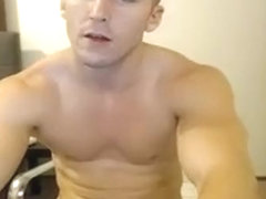 Hot jock with toys on cam
