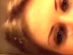 Cute english teen kate takes a facefull and  swallows