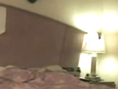 Turist gal hidden web camera at hotel room