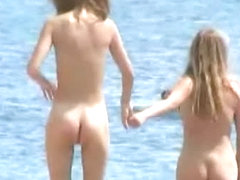 Horny voyeur loves to spy on nude people on the beach.