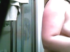 Chubby wife before and after shower