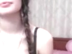 Cute dark haired webcam college girl dancing