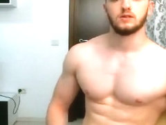 Hot romanian guy masturbating on webcam