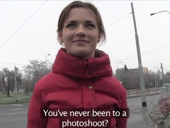 Amateur Czech girl fucked in public