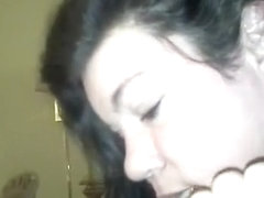 Bbc sperm snack for this white bbw, after a blowjob.