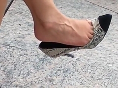 Best candid dangle video sexy high heeled MILF