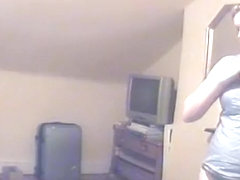 Spy cam installed in bedroom catches big tits woman