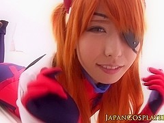 Japanese babe Evangelion pussylicked