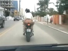 No panties in motorcycle