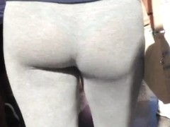 See Thru- Great ass grey leggings