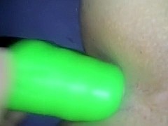 Green sex toy makes me happy
