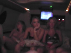 stupid girls getting topless in prom night limo