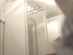 Steamy girls captured on a hot shower cam sex tape